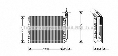 AVA QUALITY COOLING olv097 -  Испаритель, кондиционер